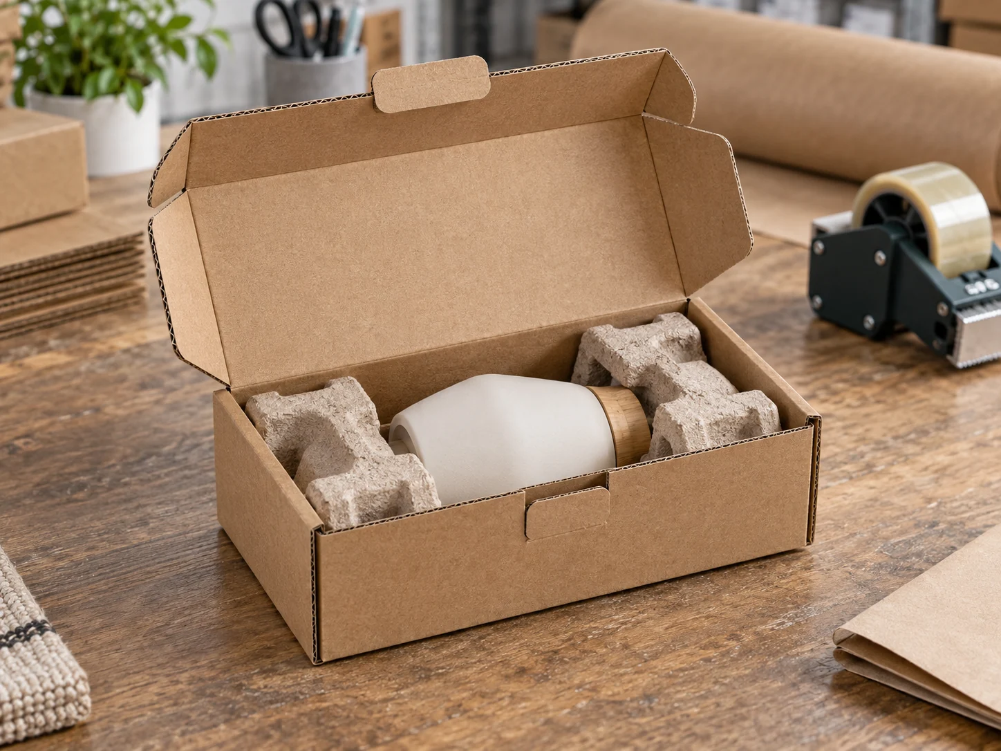 Custom Easy-Open Kraft Mailer Boxes application and packaging detail