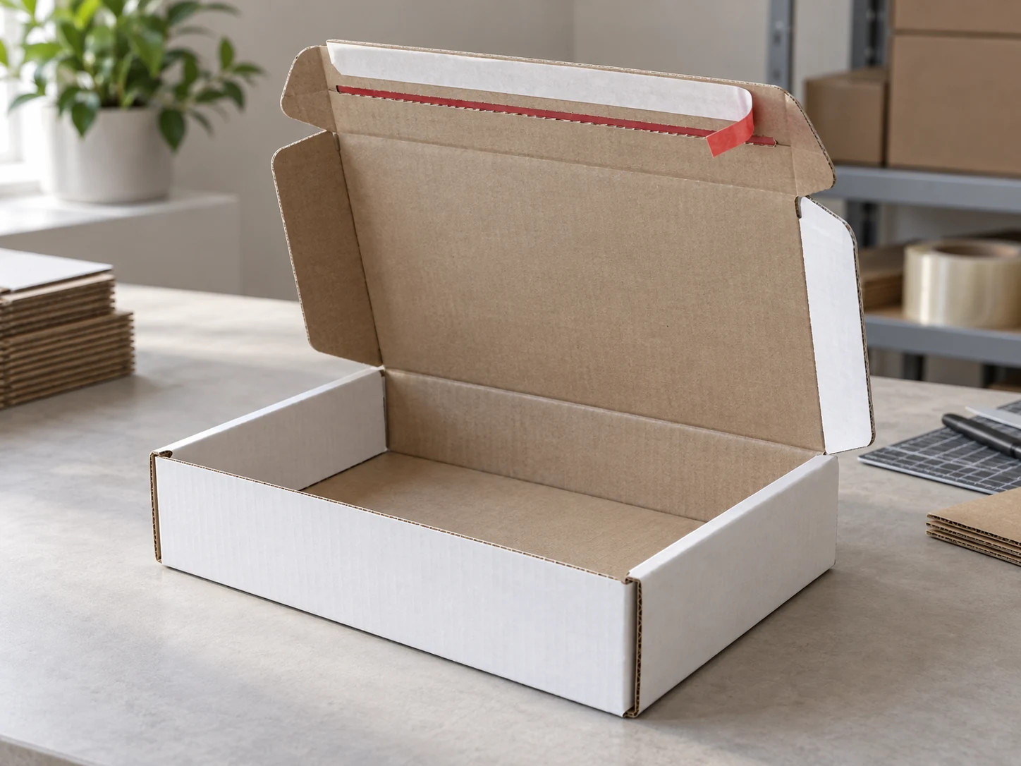 Custom Tear-Strip Mailer Boxes application and packaging detail